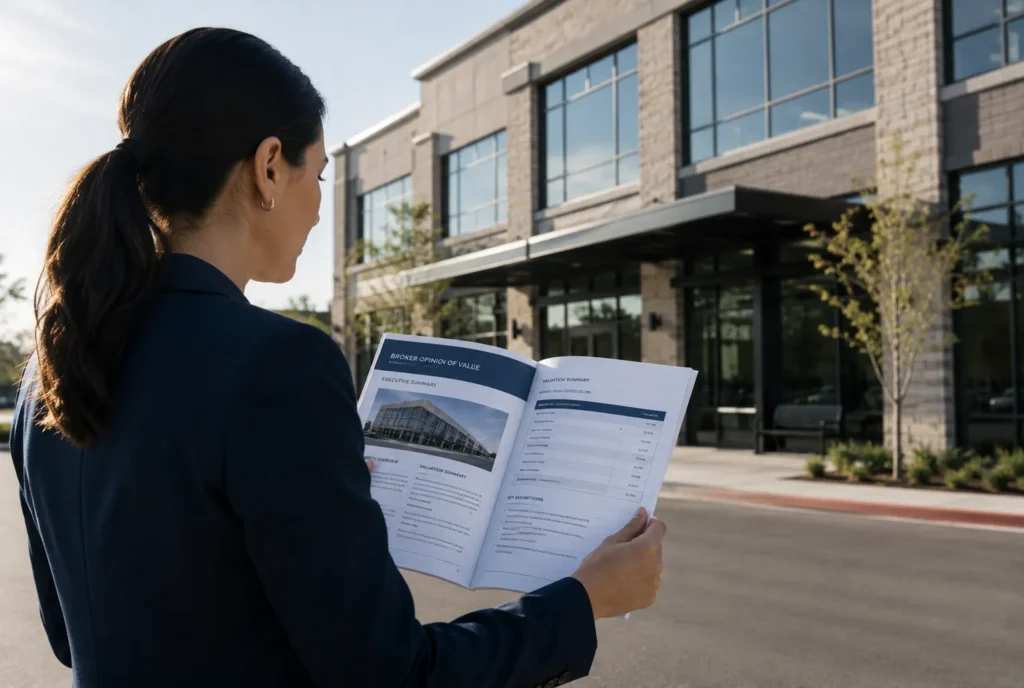 Broker Opinion of Value for a CRE Broker visiting property