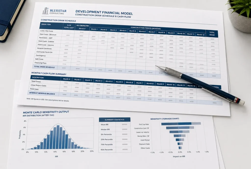 Financial Modeling with Integrated Draw Schedules​ for general contractor