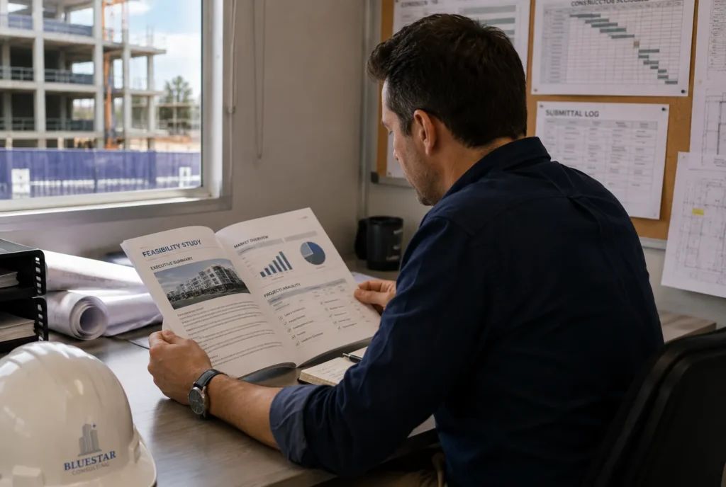 Feasibility Analysis for General Contractor prepared by BlueStar analyst