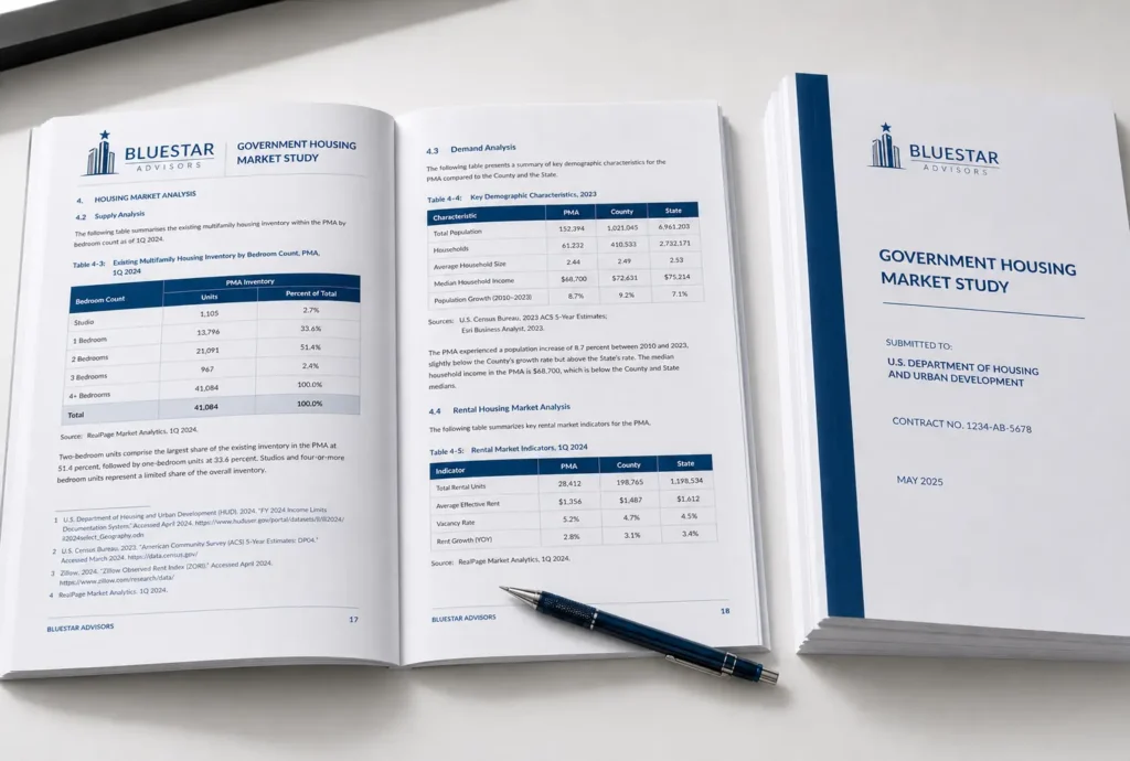 GovCon Market Intelligence deliverables from BlueStar team​