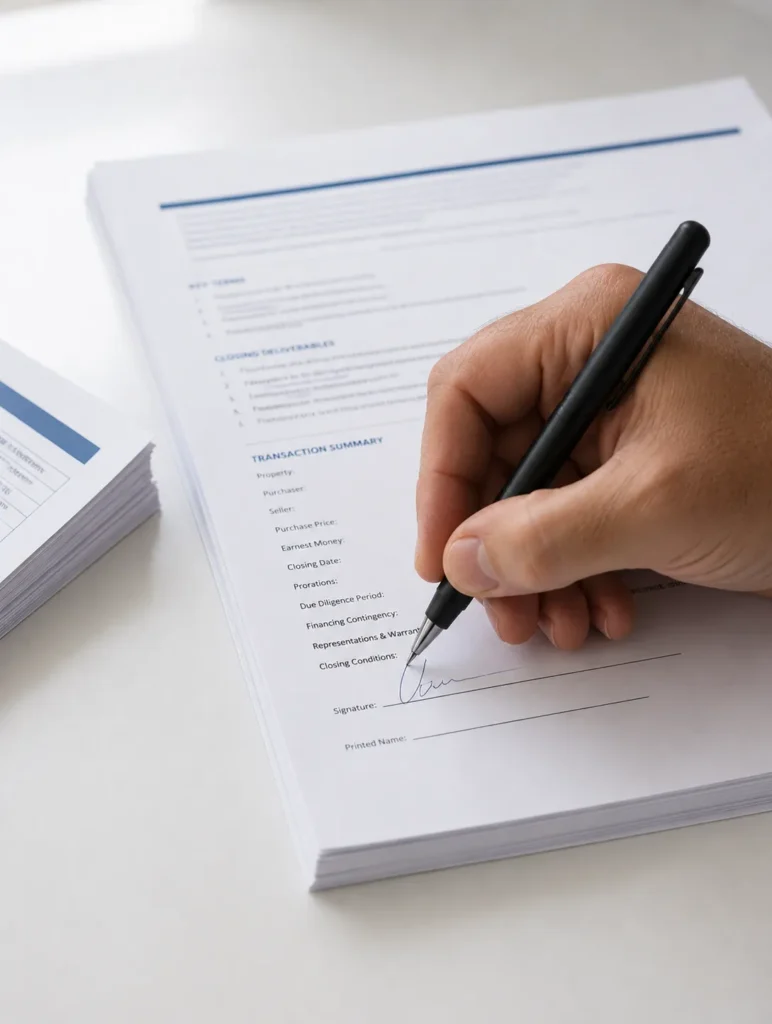 Commercial Real Estate Transactions Support ends up with LOI signed
