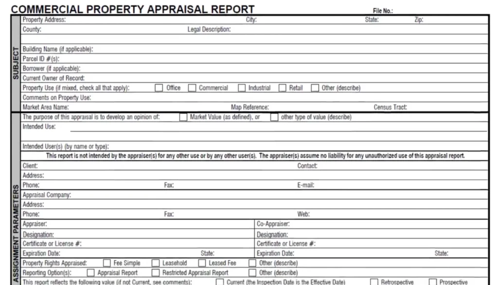 How to Value Commercial Real Estate worksheet for appraisal